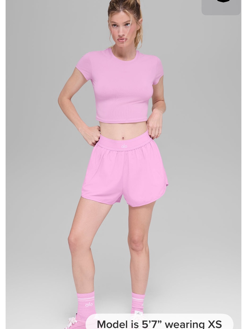 NWT ALO Yoga Light Pink Athletic Relaxed Shorts S - Picture 4 of 4
